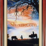 乡村风景画手工刺绣＝可愛的故鄉　2103＝SHVN 2103 - 50cm x 70cm. (2)